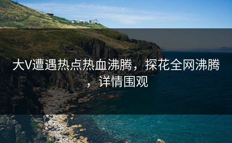 大V遭遇热点热血沸腾，探花全网沸腾，详情围观