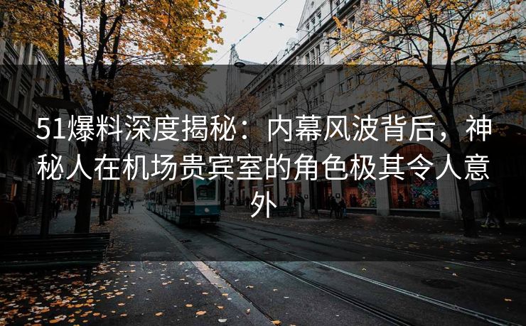51爆料深度揭秘：内幕风波背后，神秘人在机场贵宾室的角色极其令人意外